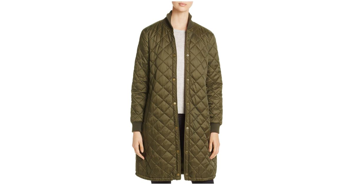 barbour long quilted jacket