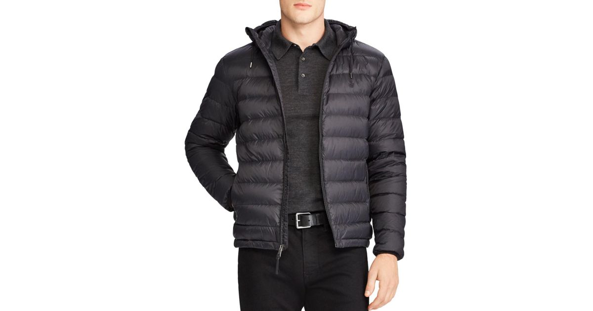 polo packable hooded down jacket
