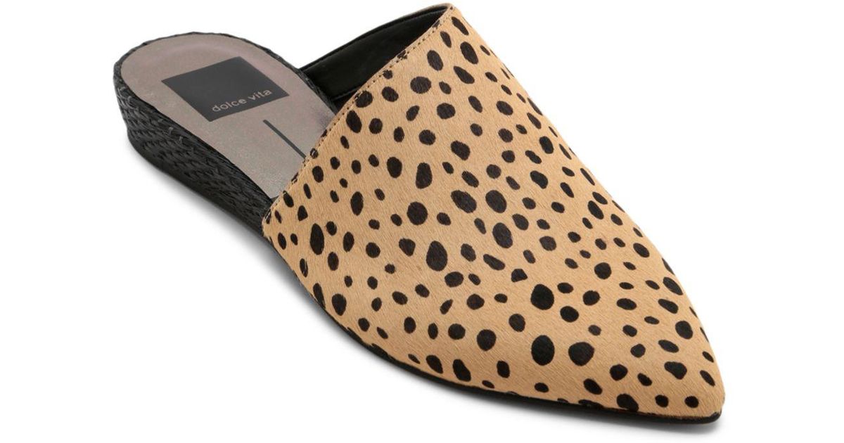 dolce vita leopard mules