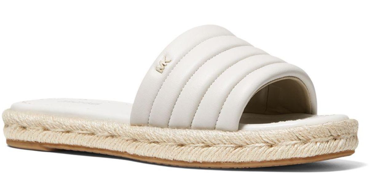 Michael Kors Royce Quilted Python Embossed Leather Platform Sandal - Luxulo