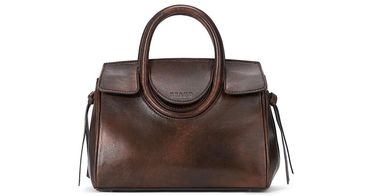 Mini Bagas STAUD Maude Mini Leather Carryall Bag in Brown | Lyst