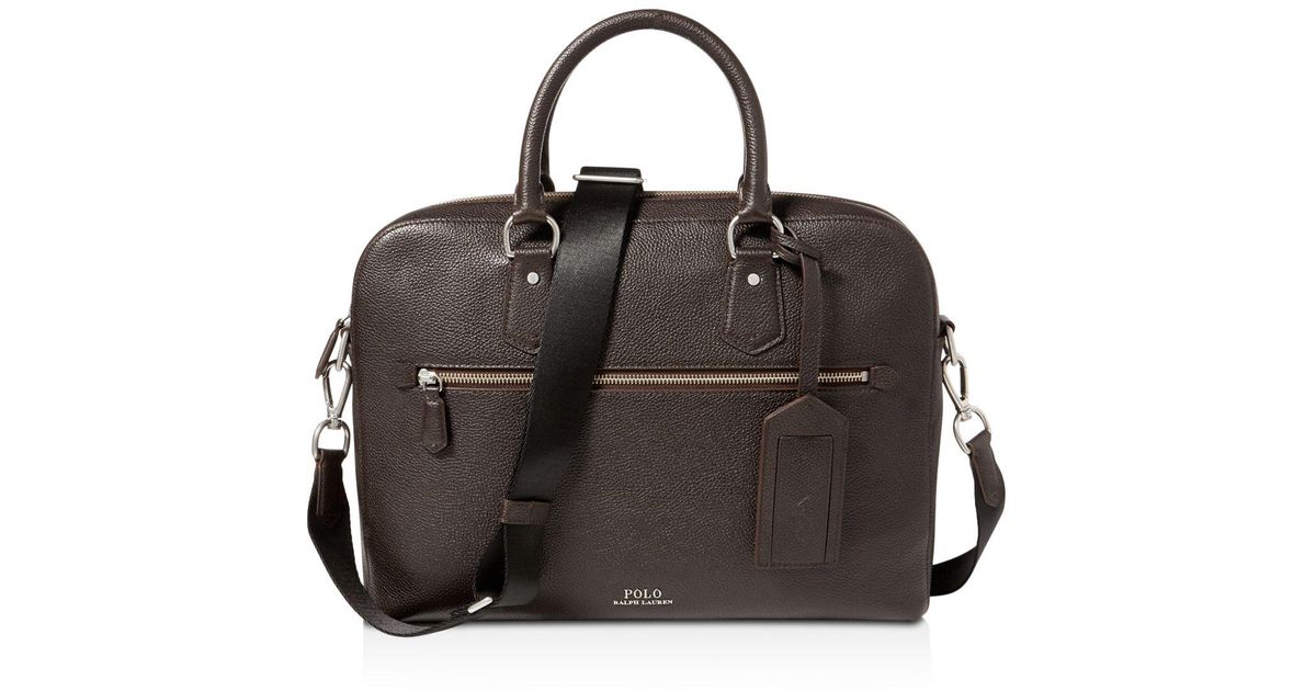 ralph lauren pebble leather bag