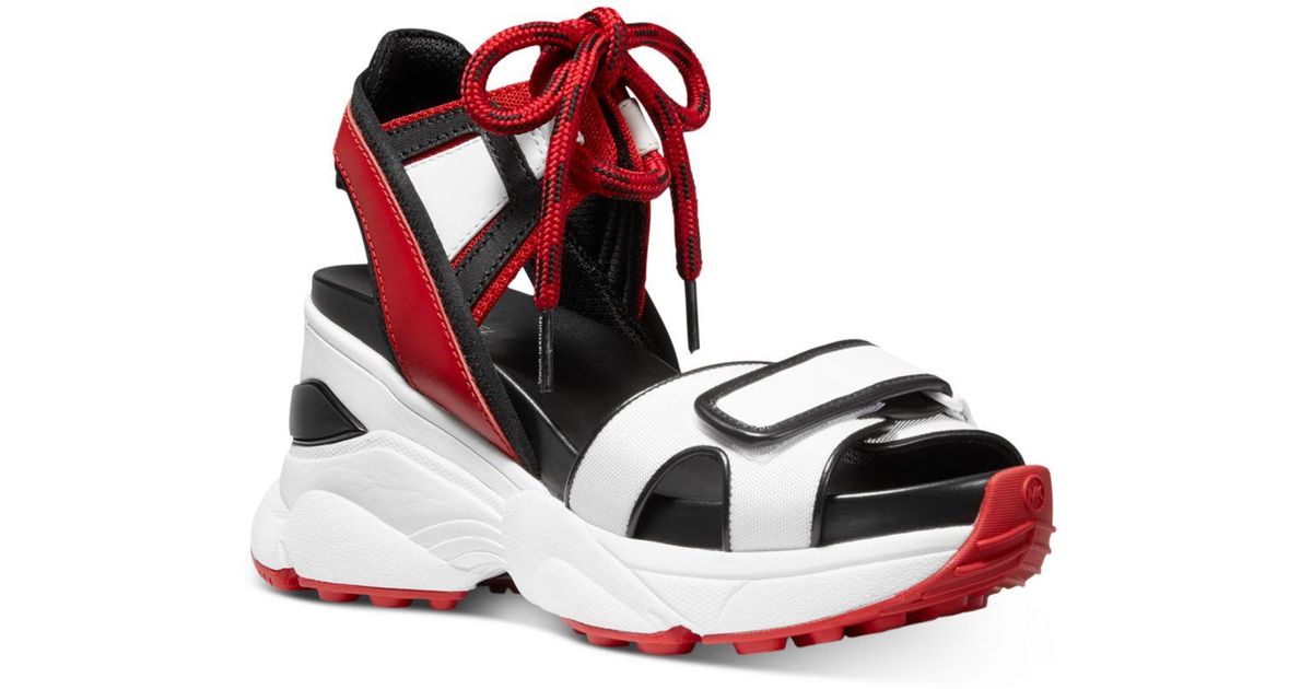 MICHAEL Michael Kors Irma Sneaker Sandal in Red - Save 30% - Lyst