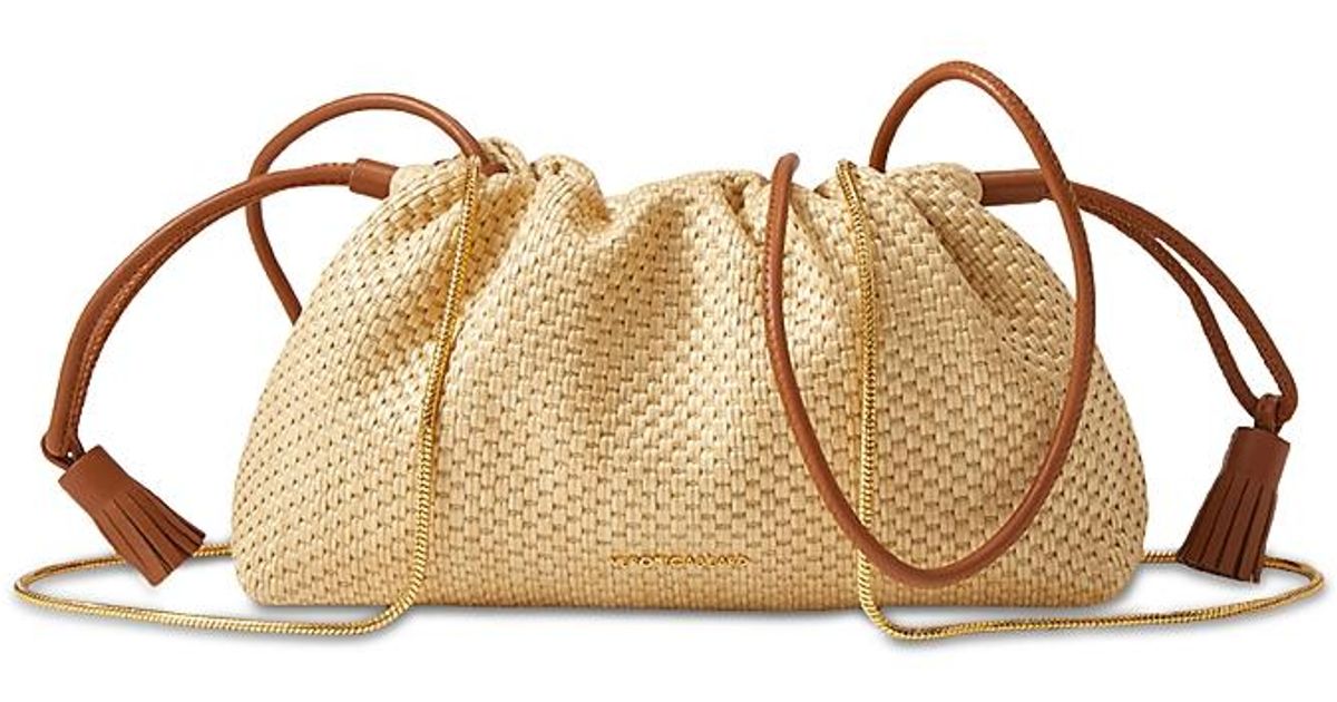 Small Raffia Cross Body Veronica Beard Small Raffia Crossbody Bag in Natural | Lyst