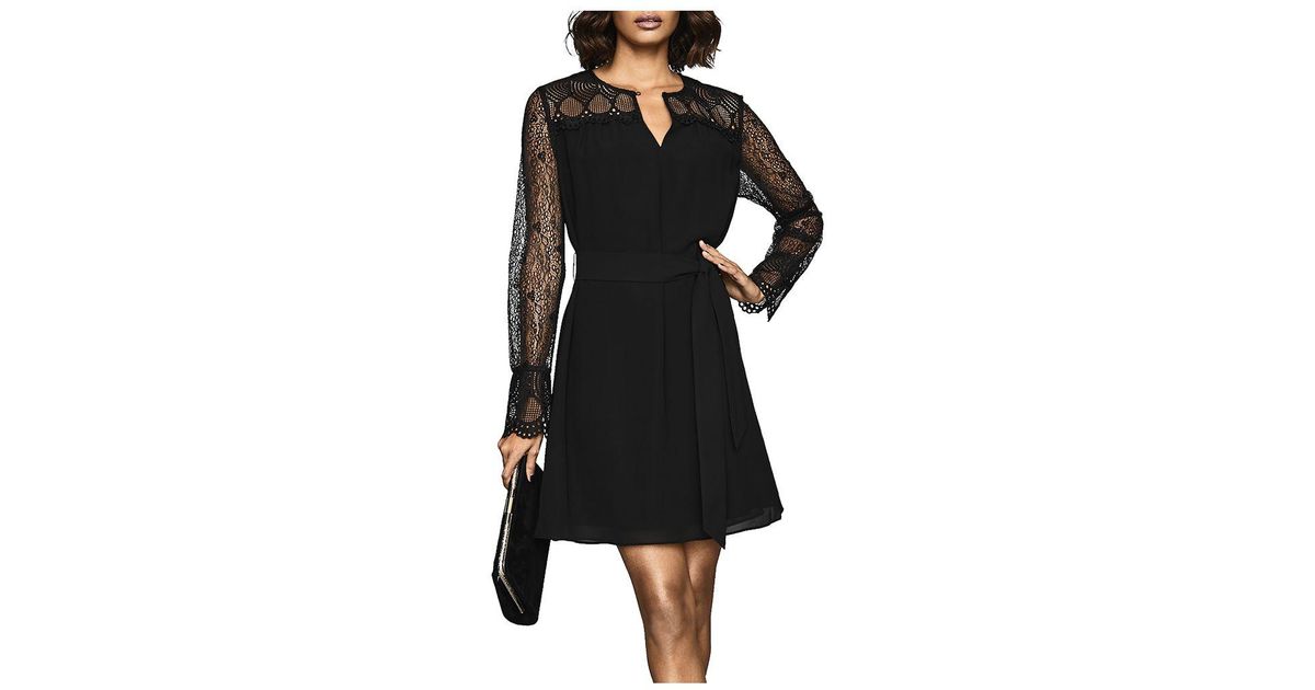 callista lace trim dress