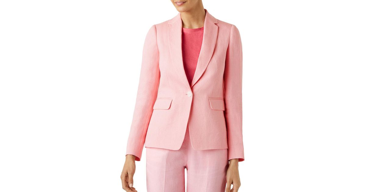 Hobbs Trent Linen Jacket in Pink Lyst