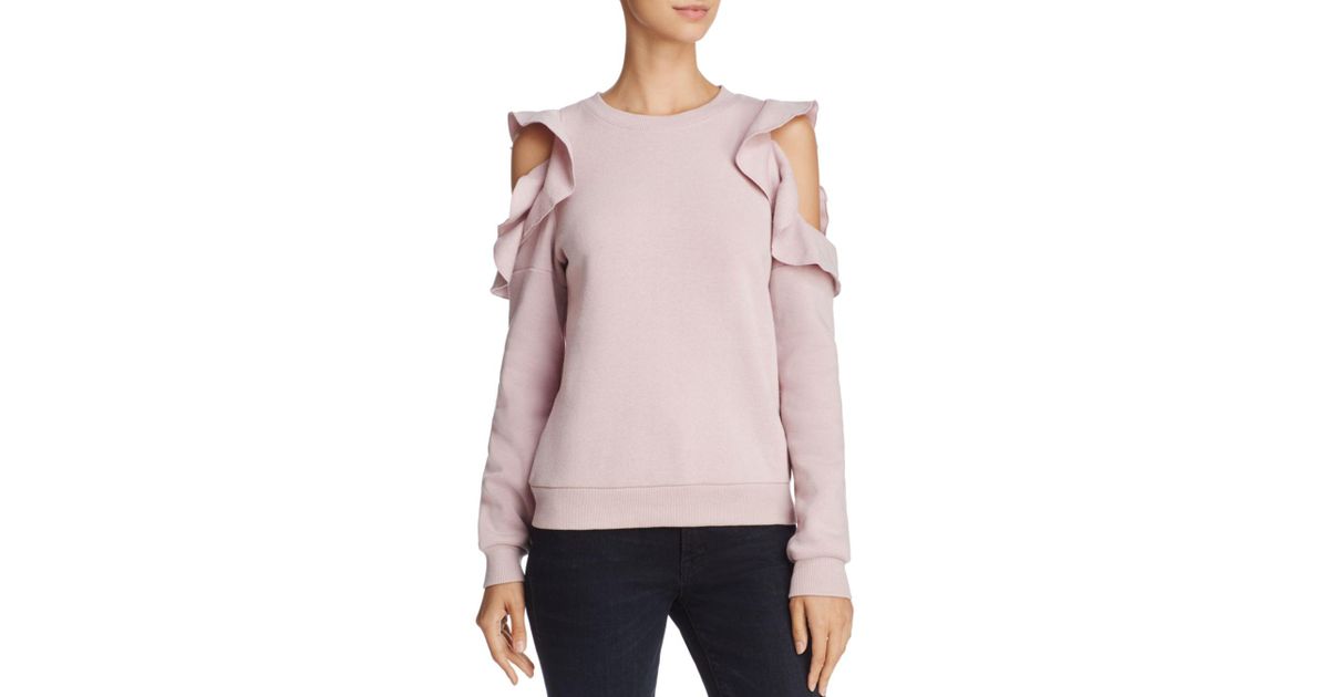rebecca minkoff gracie cold shoulder sweatshirt