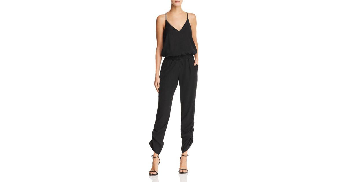 amanda uprichard lowell ruched jumpsuit