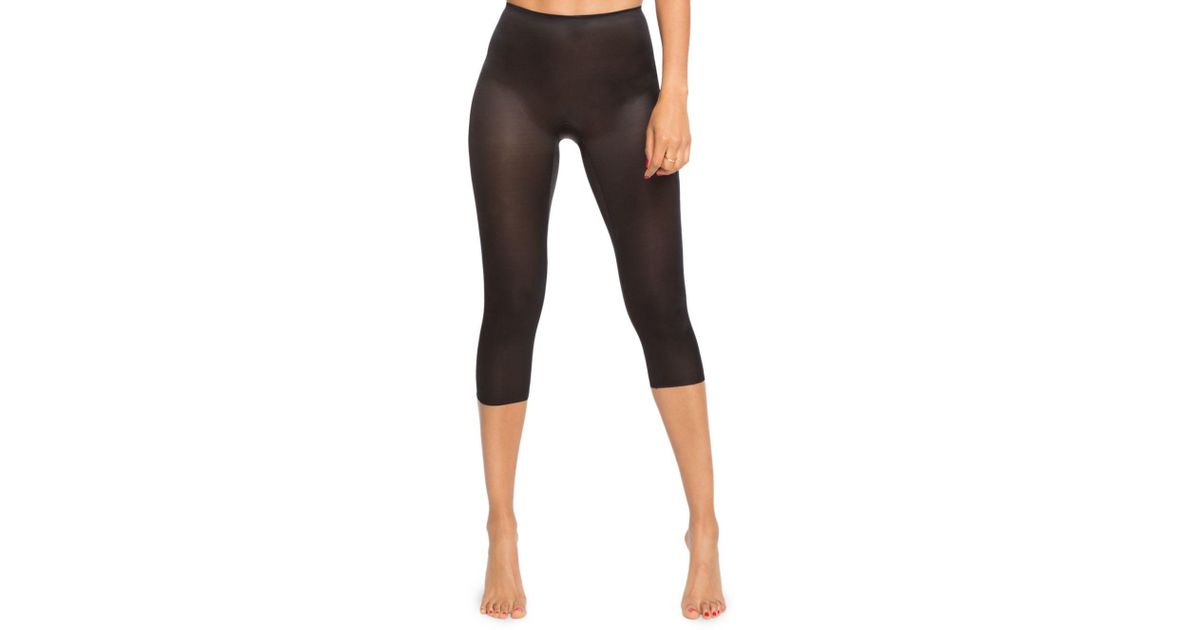 Spanx Synthetic Skinny Britches Capri In Black Lyst