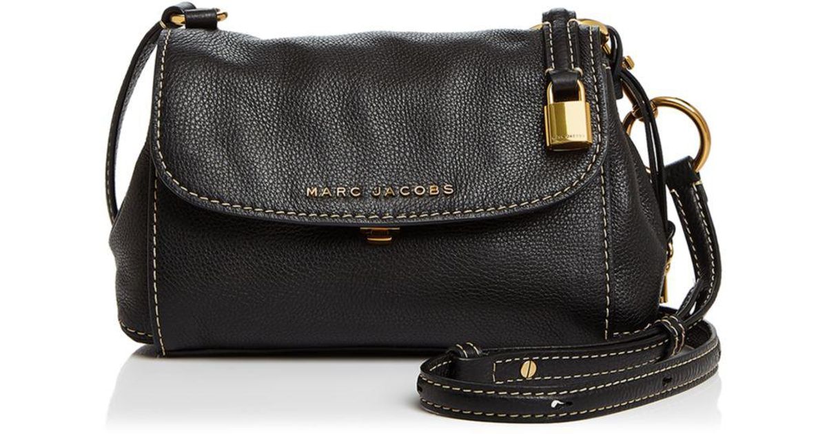 Marc Jacobs Mini Boho Grind Leather Crossbody in Black/Gold (Black) Lyst