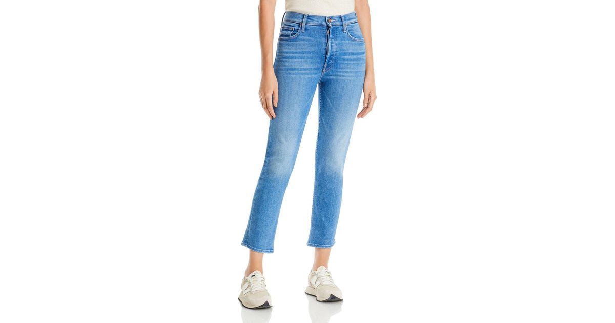 Mother The Tomcat High Rise Kick Flare Jeans In Layover in Blue | Lyst