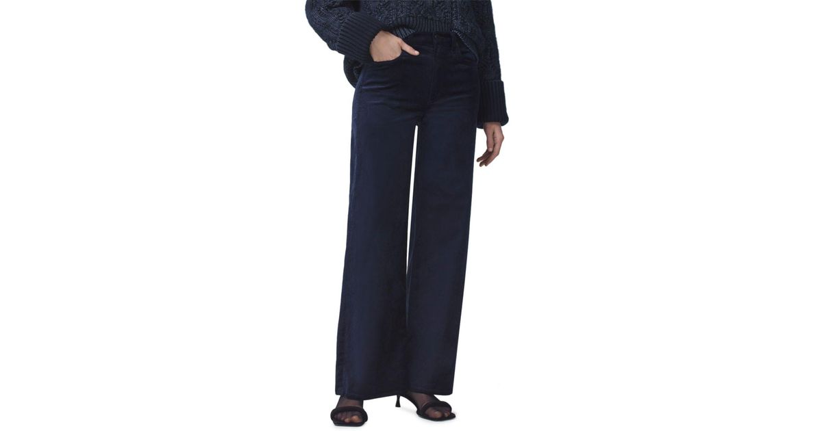 Citizens of Humanity Paloma Baggy High Rise Wide Leg Velvet Jeans In ...