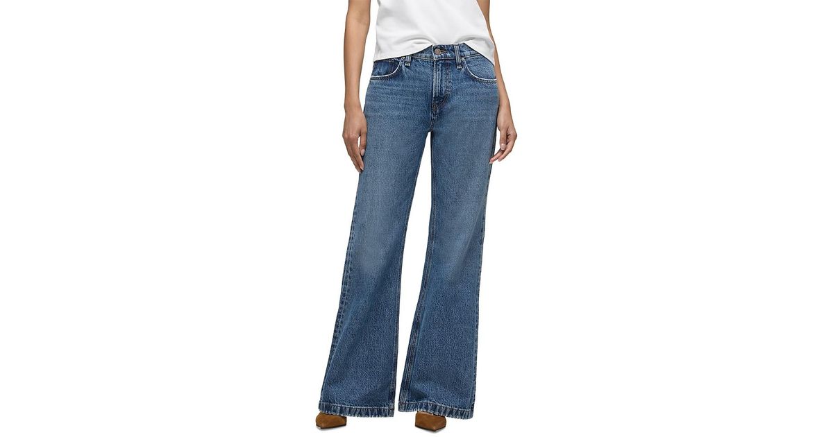 Low Key Rylee Hudson Jeans Rylee Low Rise Flare Jeans in Blue | Lyst