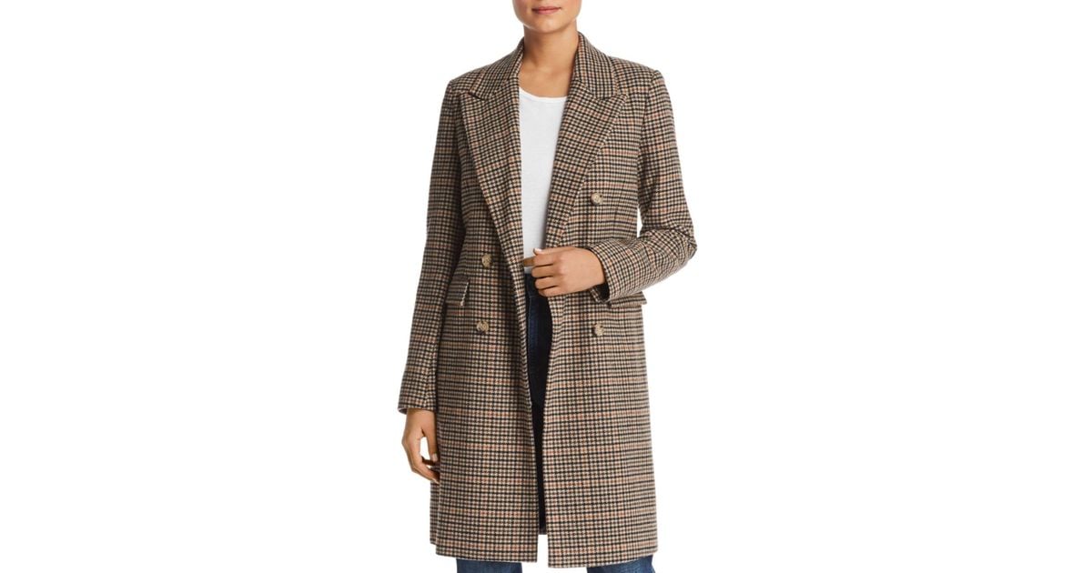 Vero Moda Royal Houndstooth Double - Breasted Coat - Lyst