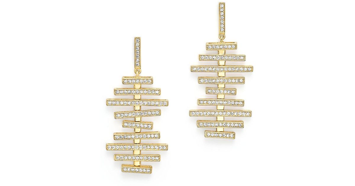 Lyst Mateo 14k Yellow Gold Horizontal Bar Earrings With Diamonds Lyst Mateo 14k Yellow Gold Horizontal Bar Earrings With Diamonds In Metallic