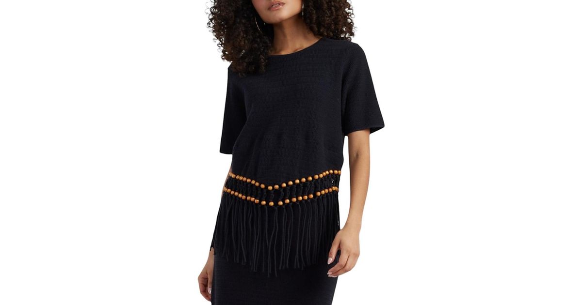 売れ筋商品|||チンティアンドパーカー カットソー トップス レディース Chinti and Parker Women's Laura Whitmore Beaded Top Black Chinti & Parker Laura Whitmore Beaded Top in Black | Lyst