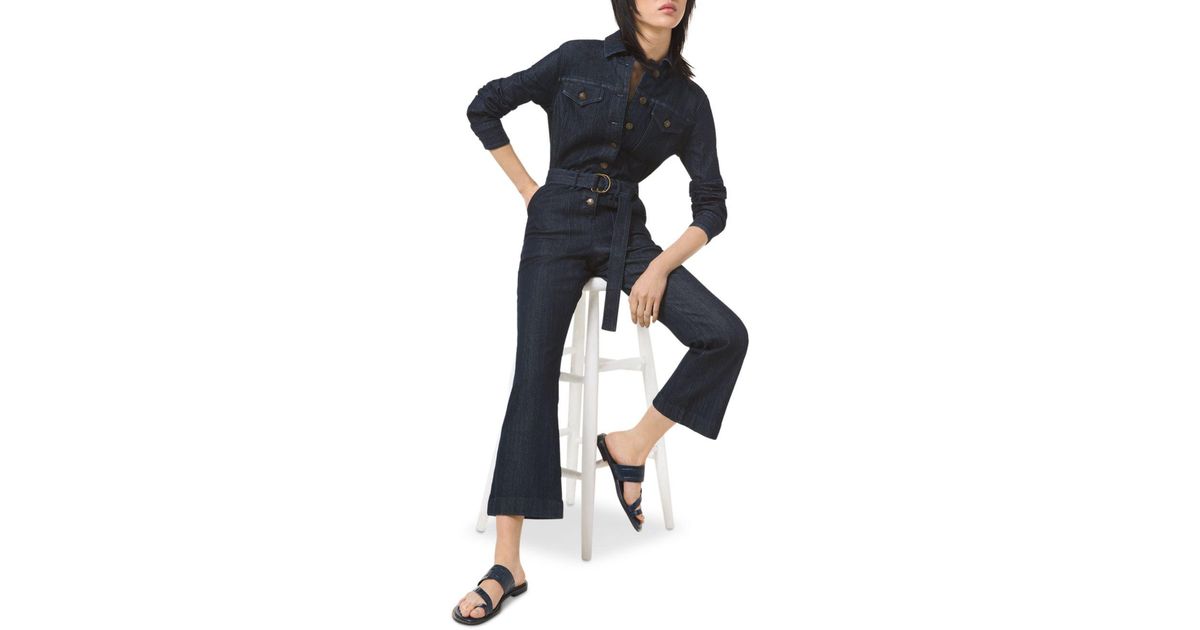 michael kors denim jumpsuit