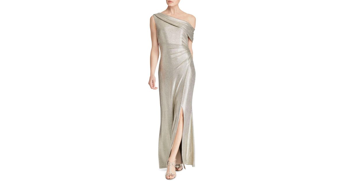 ralph lauren metallic gown