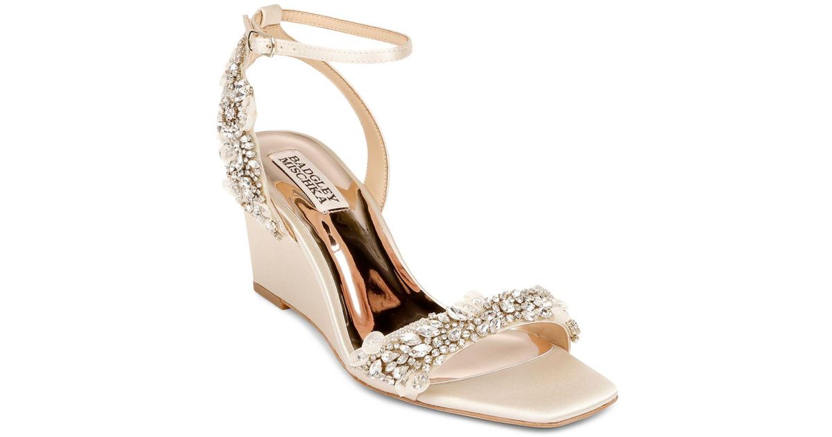badgley mischka hardy embellished wedge