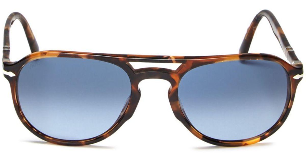 Persol 55mm Aviator Sunglasses in Brown for Men - Lyst