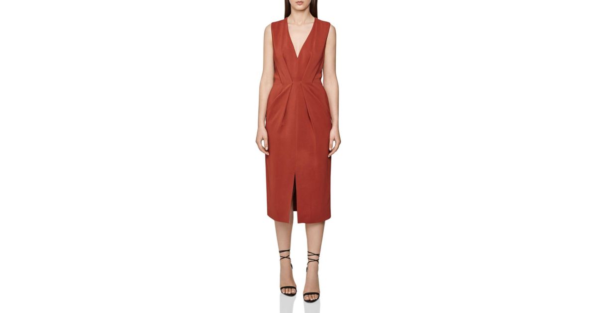 reiss rust dress