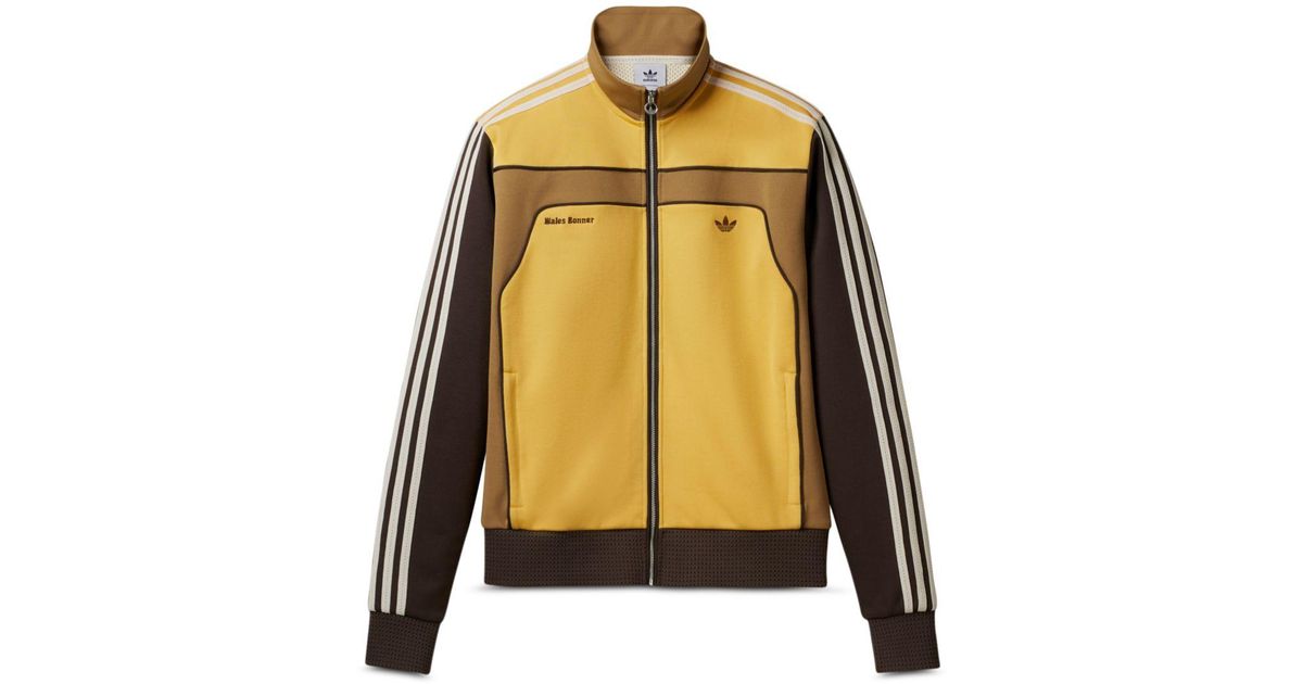adidas Synthetic Color Block Slim Fit Track Jacket in Yellow for Men Lyst