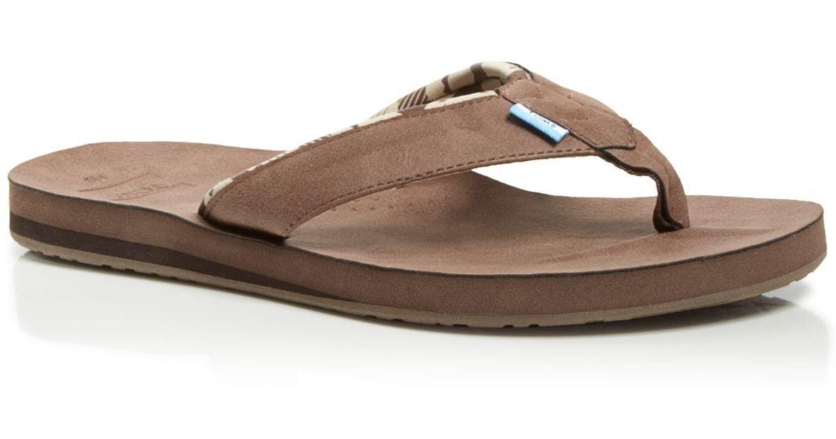 brown flip flops for men