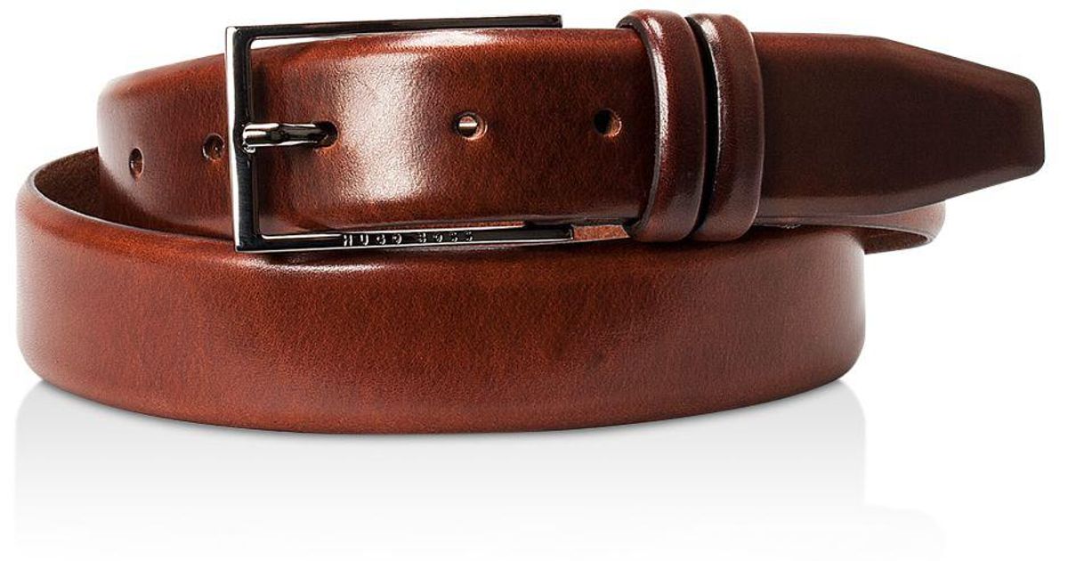 BOSS by HUGO BOSS Hugo Boss Carmello Leather Belt in Brown for Men - Lyst