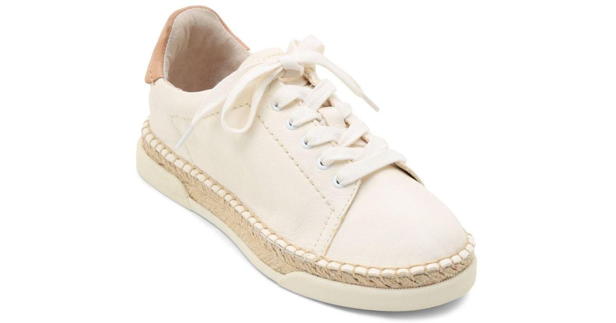 Dolce Vita Women's Madox Leather Low Top Sneakers in White Lyst