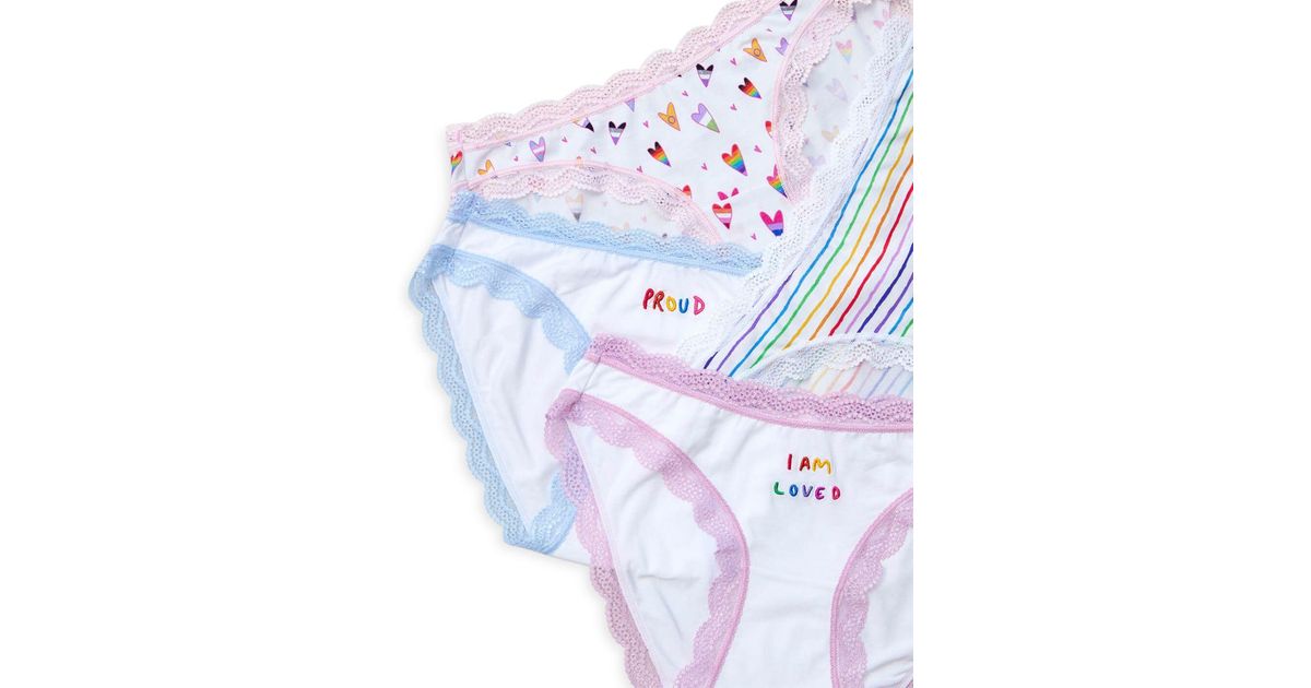 Stripe & Stare Lace Pride Knickers Hipster Panties Box Lyst