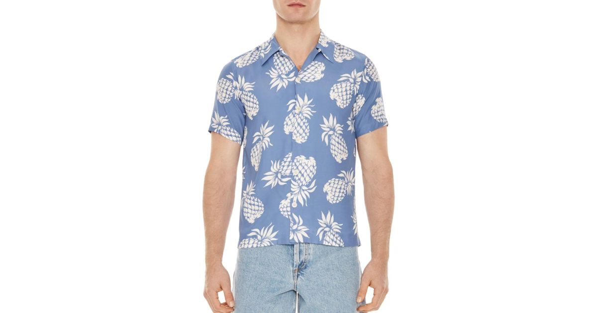 Sandro Denim Pineapple Print Slim Fit 