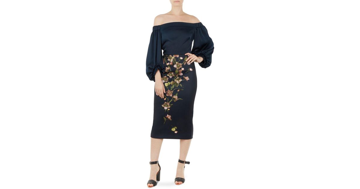 ted baker off shoulder dress