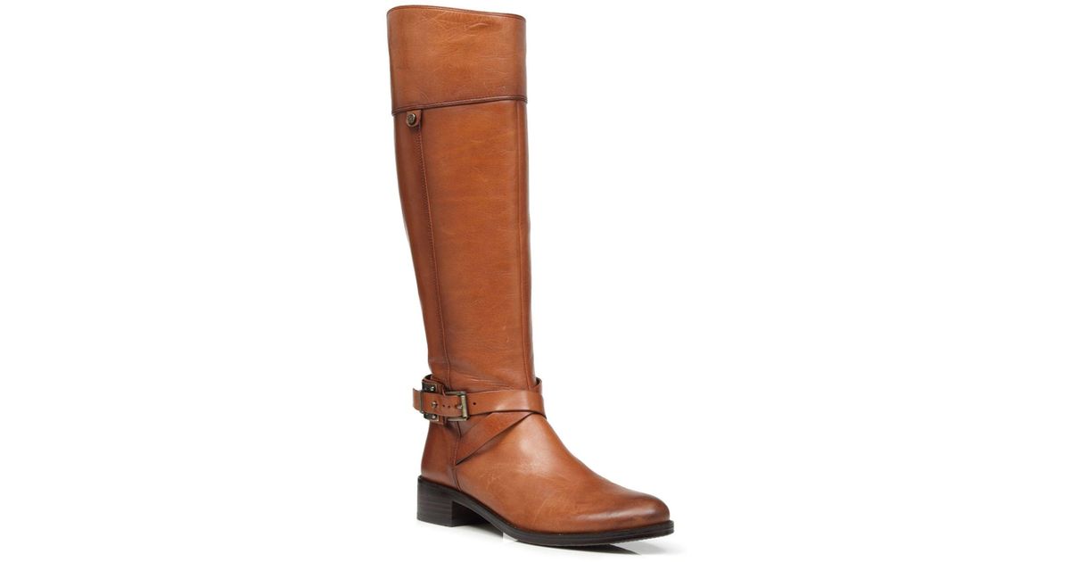 tommy hilfiger wide calf boots brown