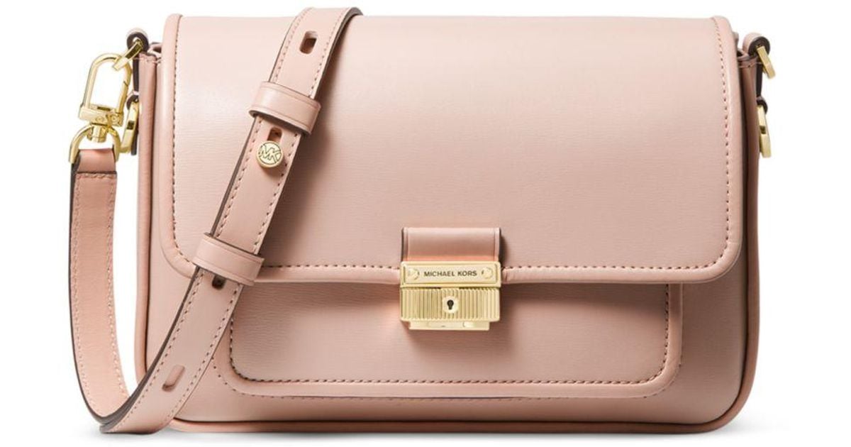 michael michael kors bradshaw medium leather pocket camera crossbody