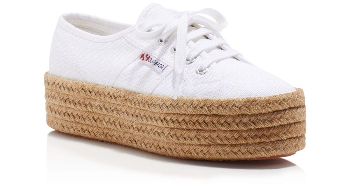 superga lace up platform sneakers