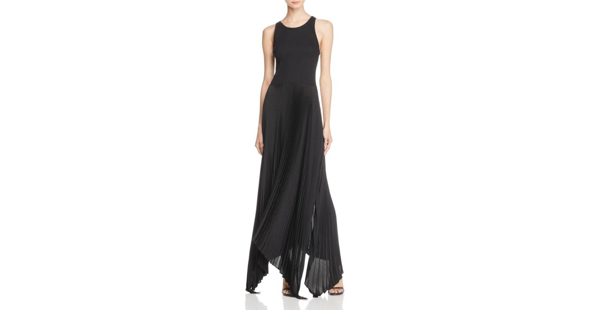 theory vinessi pleated maxi dress