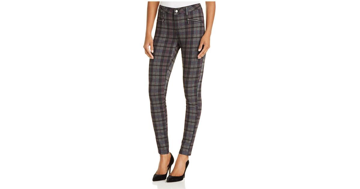 plaid ponte pants