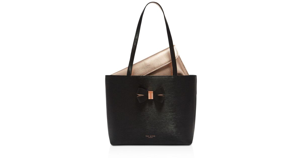 ted baker black and rose gold bag
