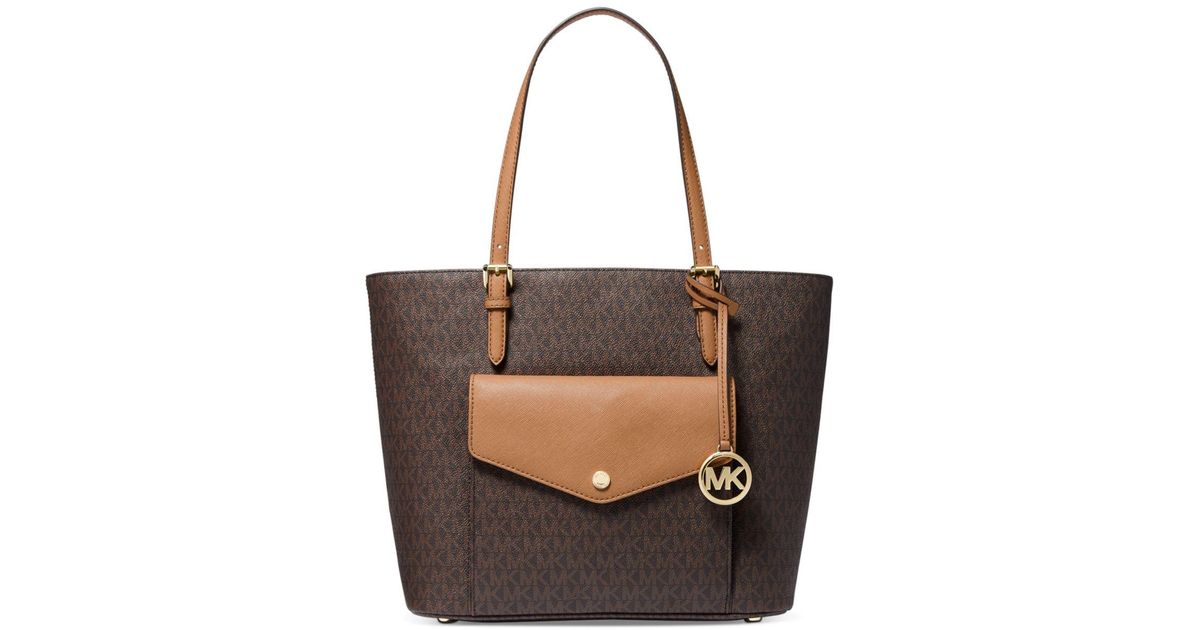 jet set large logo pocket tote bolsa