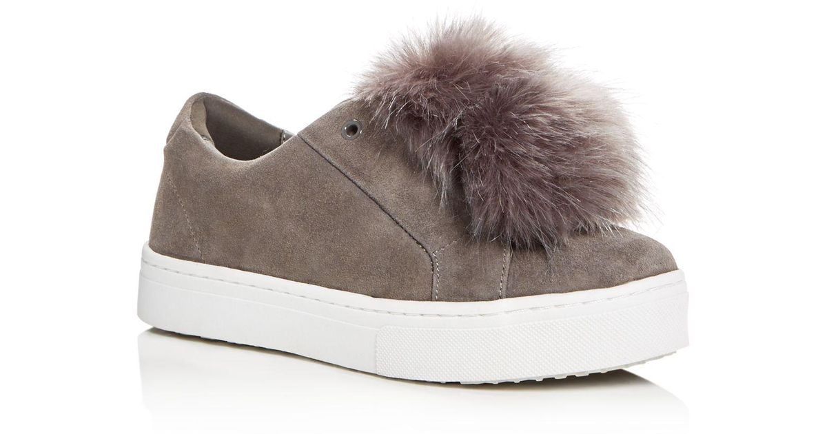 Sam Edelman Leya Faux Fur Pom-pom Slip 