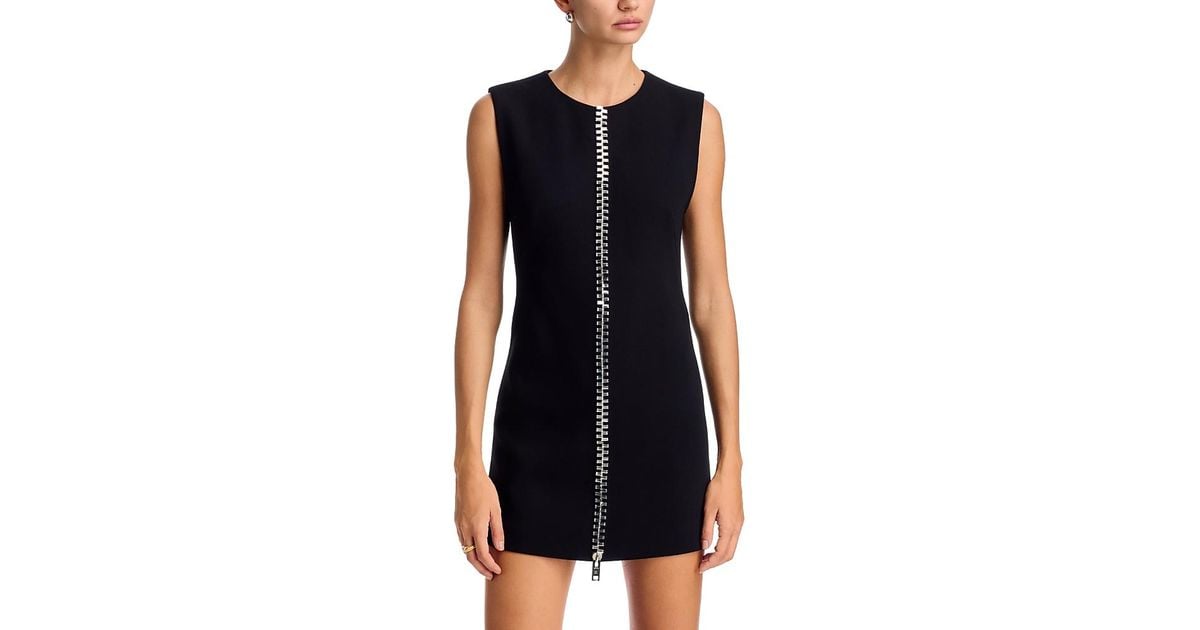 Alexander Wang Embellished Zip Front Mini Dress in Blue | Lyst