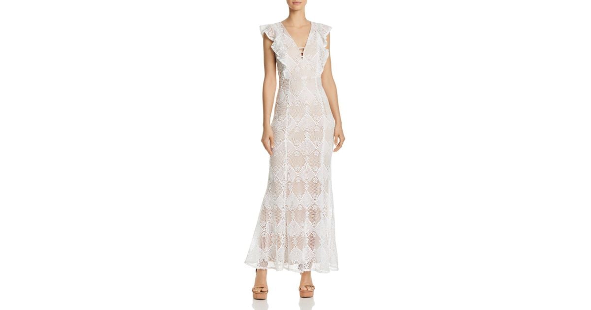 aqua white lace dress