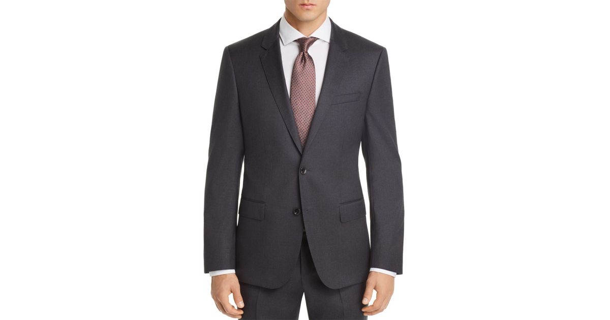 BOSS by HUGO BOSS Synthetic Huge Slim Fit Suit Jacket in Dark Gray ...