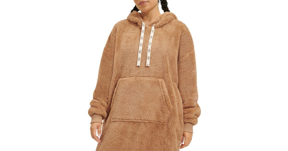 UGG Winola Hooded Robe in Brown Lyst