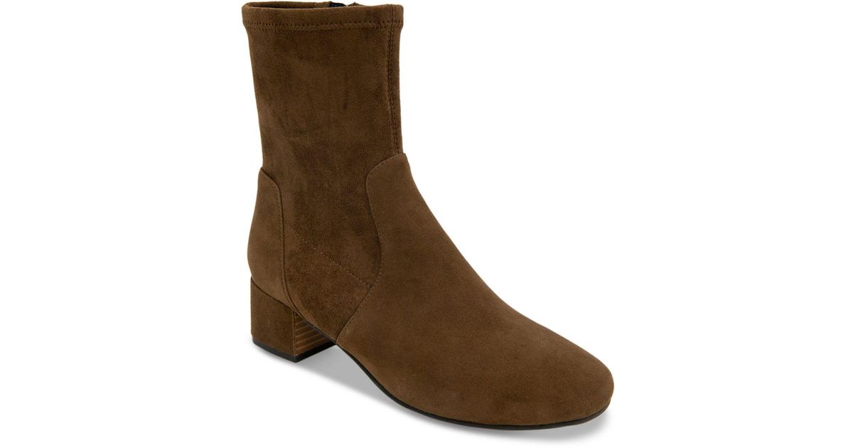 Gentle Souls Leather Ella Stretch Booties in Chocolate (Brown) Lyst