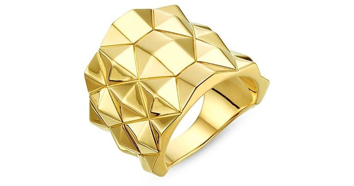 CADAR 18K Python Thick Ring in Metallic | Lyst