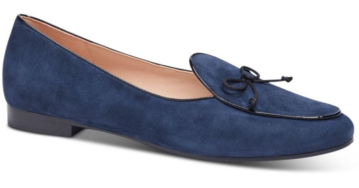 Kate Spade Devi Suede Loafers in Blue - Lyst