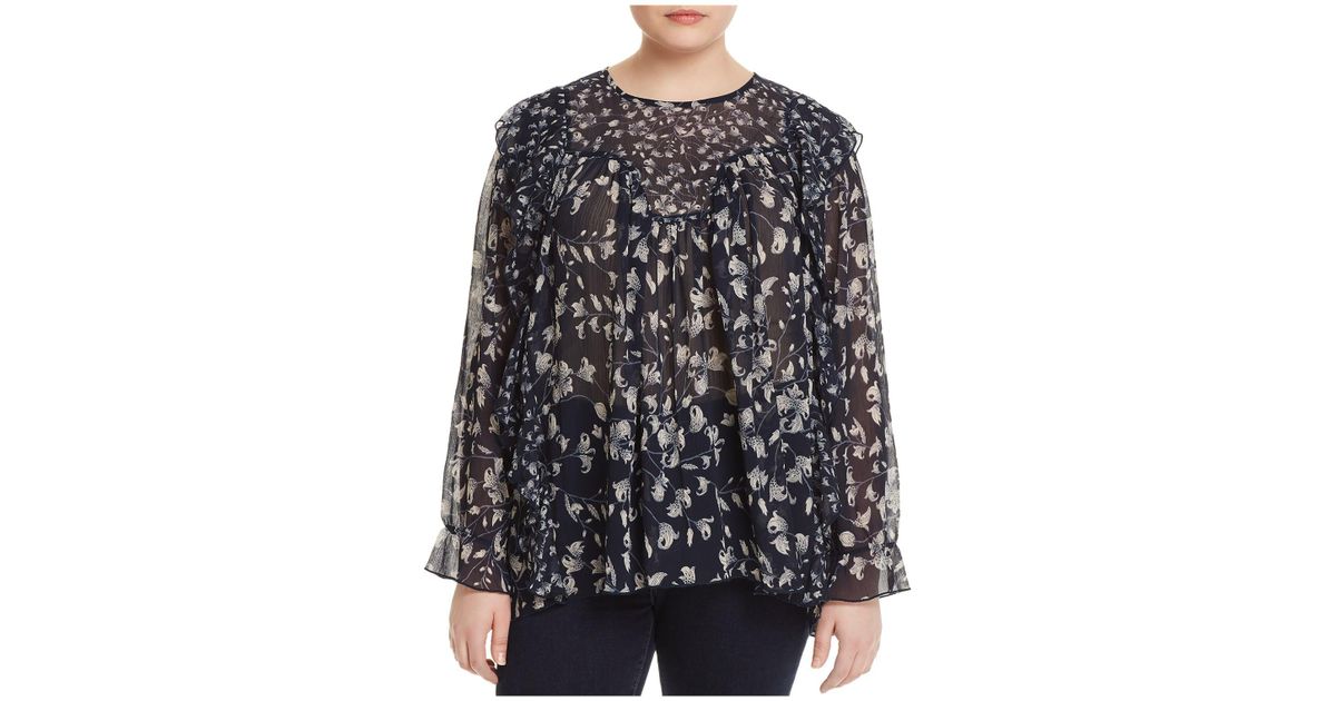 lucky brand sheer blouse