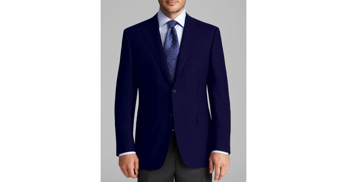 Canali Wool Sport Coat Classic Fit in Navy (Blue) for Men Lyst