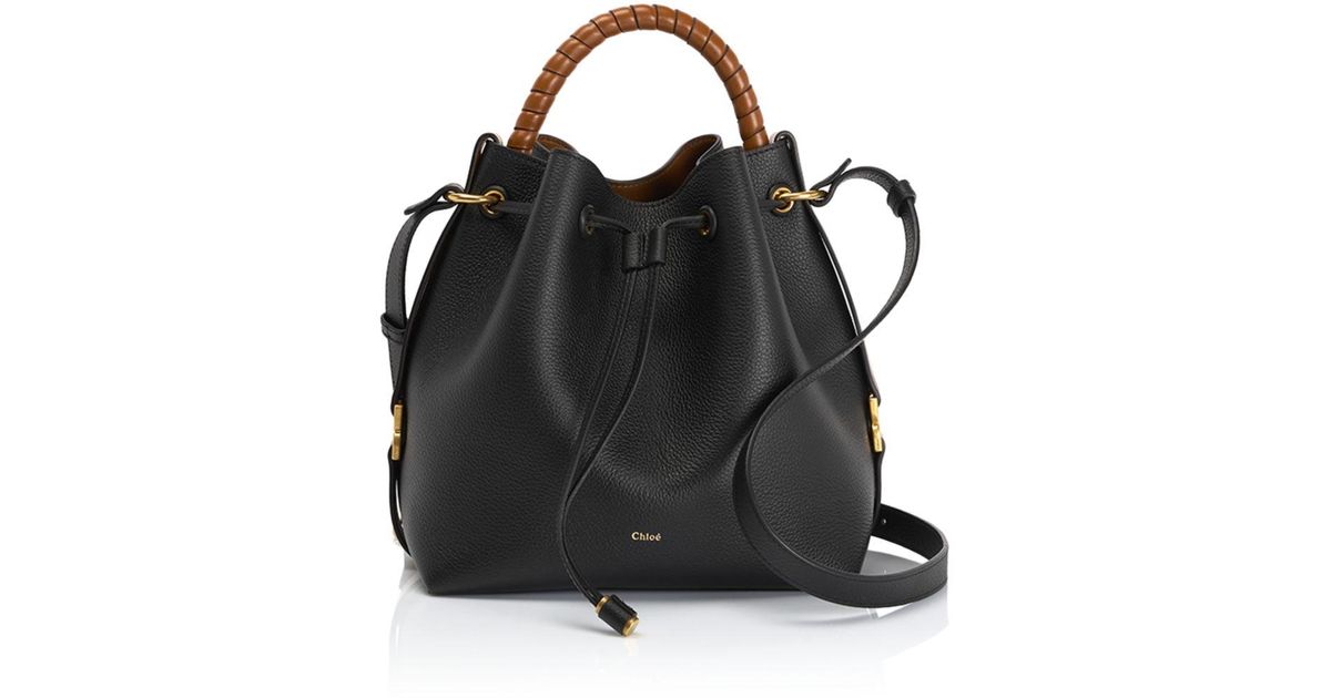 Chloé Marcie Bucket Bag in Black | Lyst